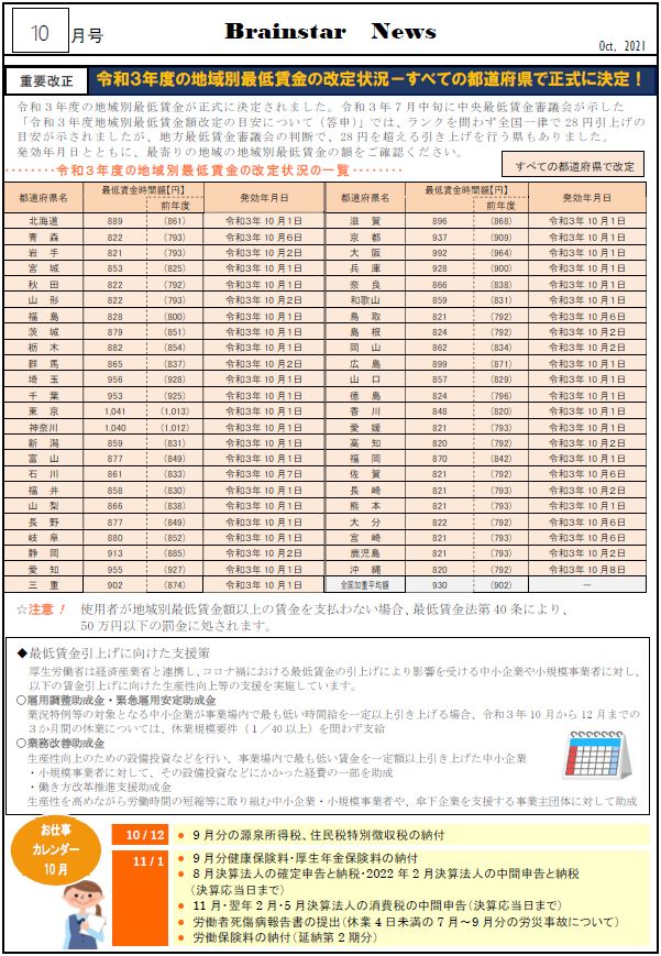 2021年10月号